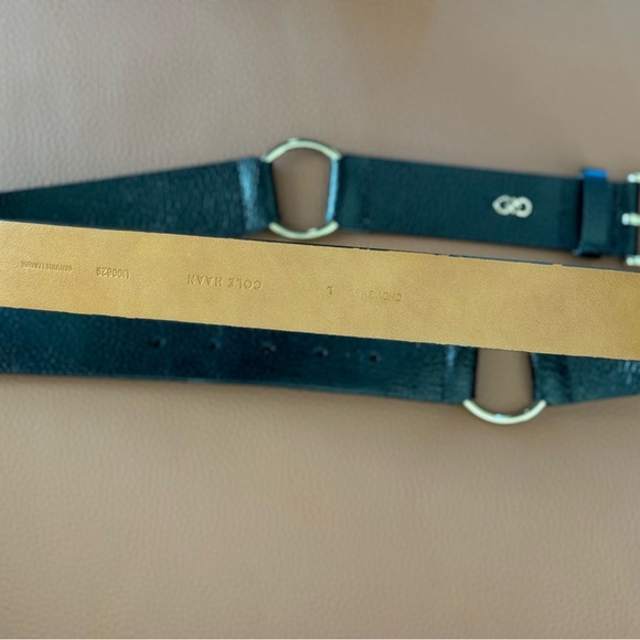 NWT Cole Haan Women’s Leather Belt Black - Picture 3 of 4
